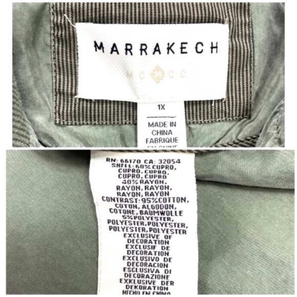 ANTHROPOLOGIE Marrakech Draped Tencel Lightweight Bomber Jacket Army Green Sz 1X - Picture 5 of 7